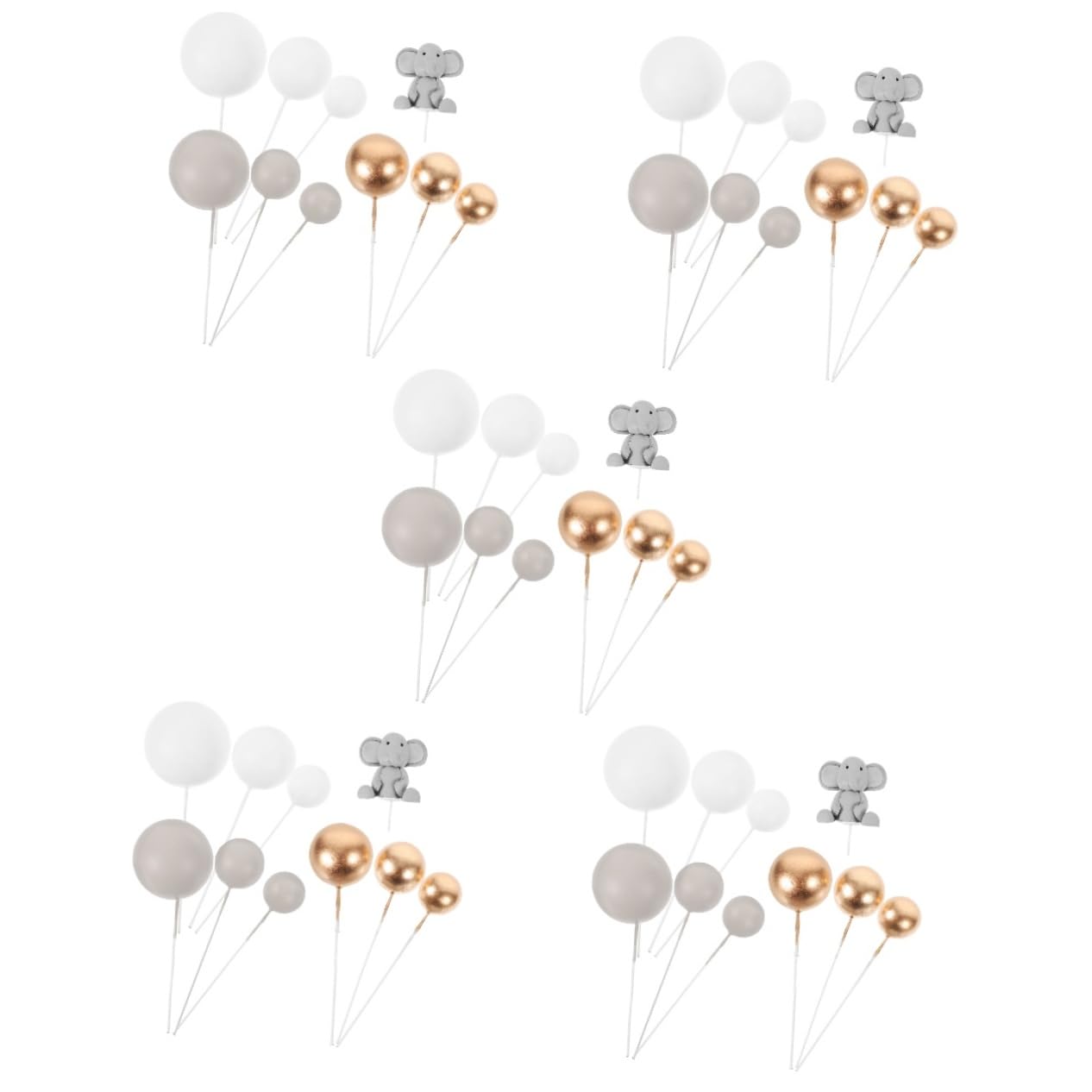 GLEAVI 5 Set Decorazioni Torta per Compleanno e Shower Topper Adorabile Facile da Installare Resistente e Versatile per Feste e Scene Decorazione