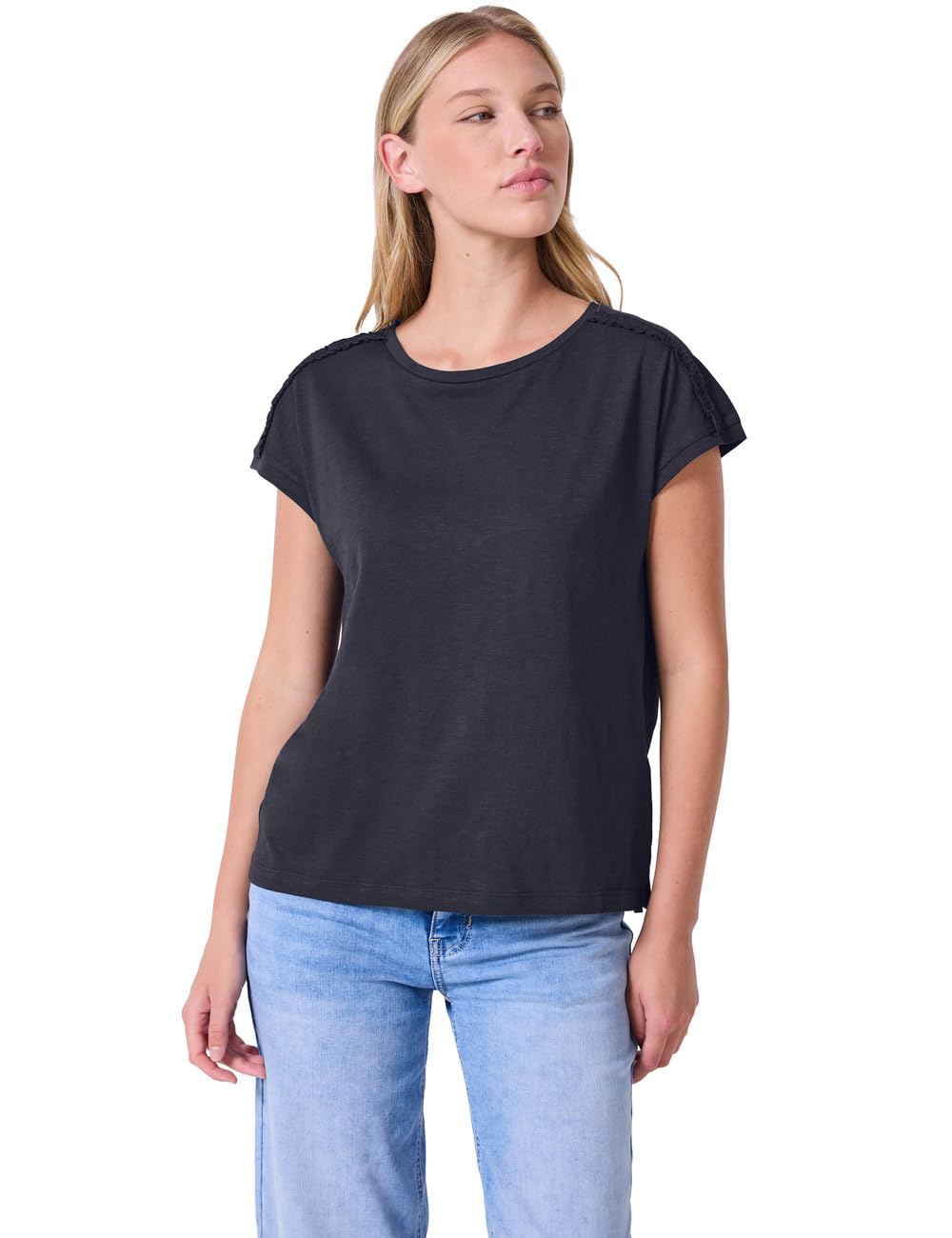 Damen Shirt mit Schulterdetail
