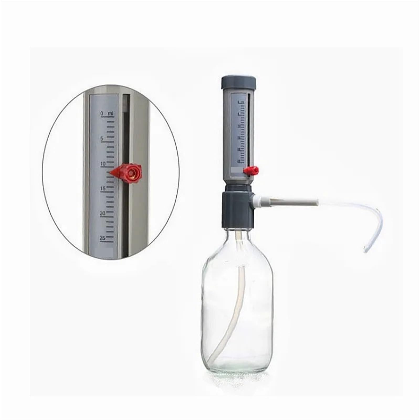 Distributeur de bouteille de laboratoire, Type de manchon de distribution économique 5-25 Ml, additionneur de liquide réglable, distributeur de liquide semi-automatique