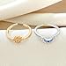 ZMJK Sun & Moon Rings Couple Sunny Ring Simple Love Ring Gift Alloy Sun Moon Rings Couple Ring Set One-Pair for Women Men Couples (Gold and Silver)