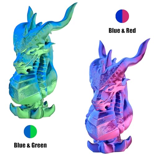 Image of OVV3D 3D Printer Filament Bundle, PLA Filament 1.75mm+ /- 0.02mm, 4 Pack of Dual Color & Tri Color PLA Filament Coextrusion Silk PLA, Rainbow PLA Filament 3D Printing Filament, 4 Spool X 200g