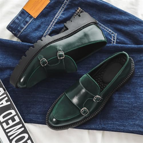 Slip on Shoes for Men, Casual Mens Loafers, Penny Loafers Dress Shoes, Monk Strap PU Leather Shoes, Pointed Toe, Non Slip Rubber2