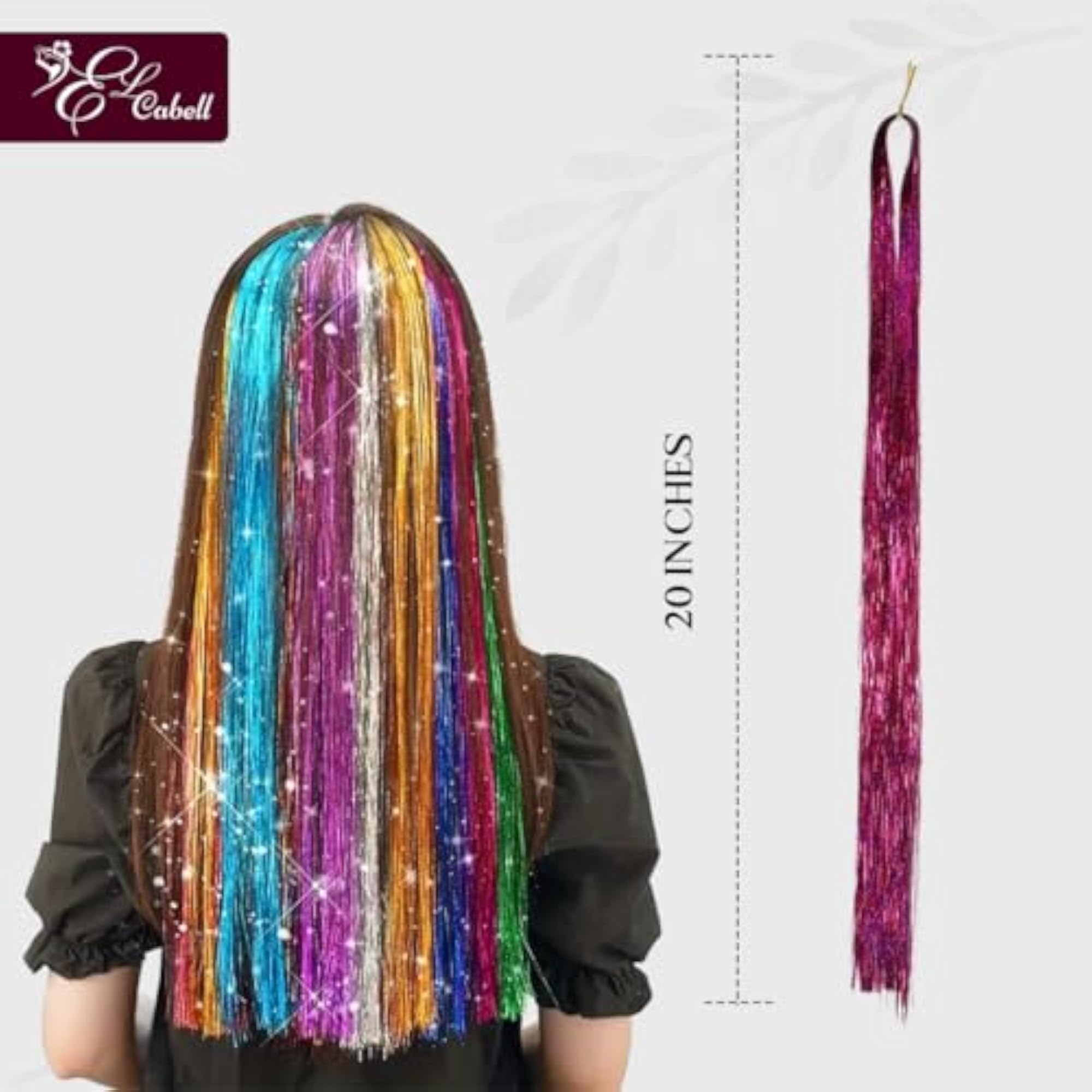 Hair Tinsel Glitter Strands for Women, 100 Strands