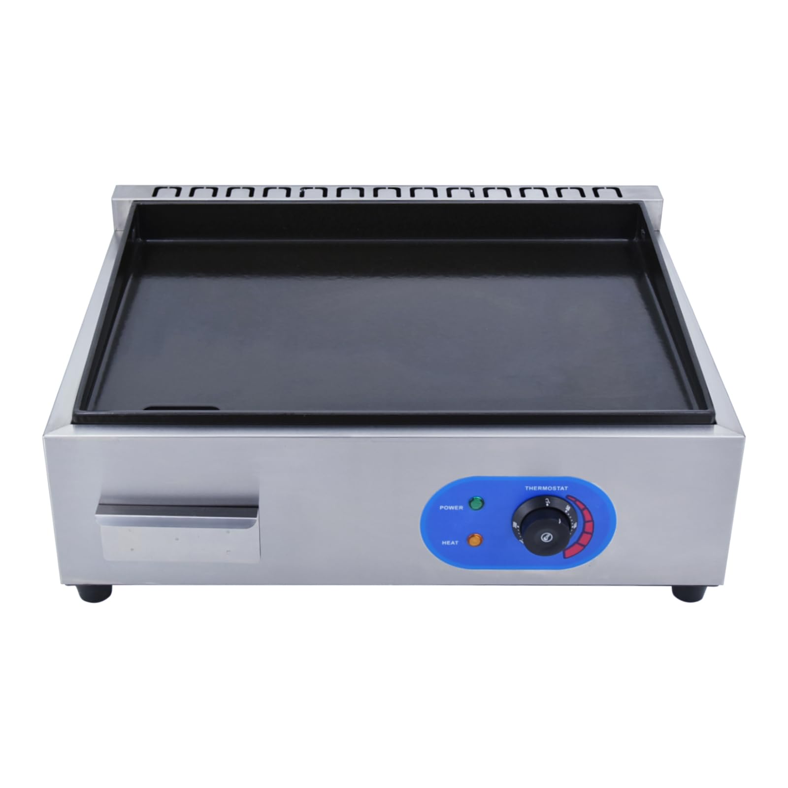 DULNICEElectric Griddle for Commercial Use - 3000W Enamel Cast Iron Cooking Plate with Temperature Control - Ideal for Restaurants and Commercial Kitchens