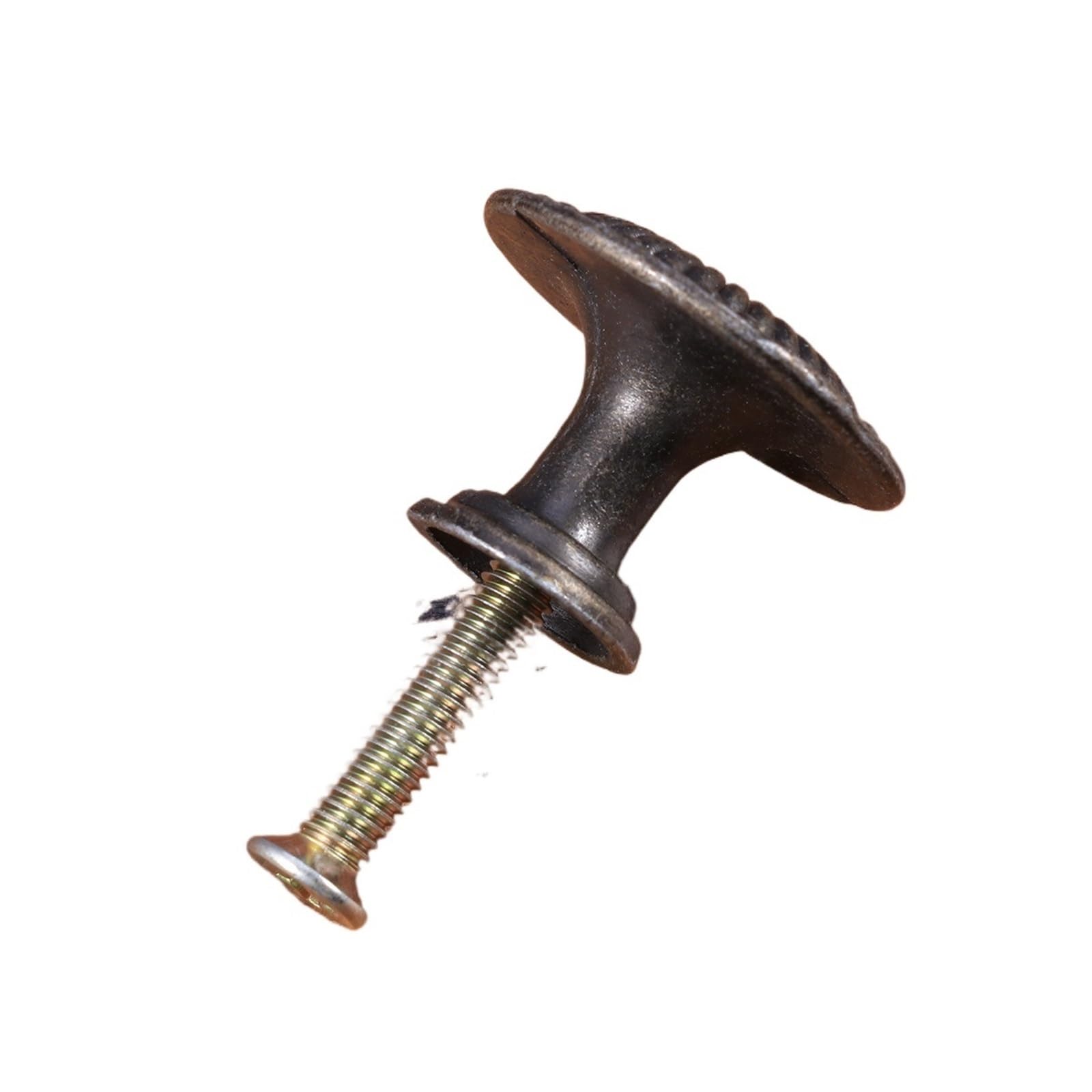 LSNNMU 4pcs Bronze Cabinet Knob Drawer Pull Handle for Kitchen Bathroom Furniture Floral Design Retro Cupboard Hardware Knobs for Cupboard