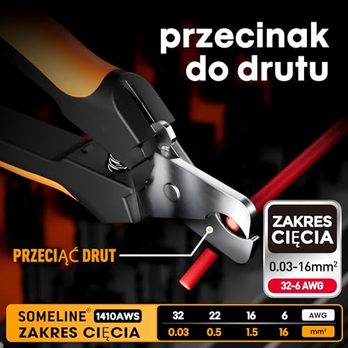 SOMELINE® Kit de ferramentas de crimpagem de conector solar, crimpador 14-10 AWG para conectores de