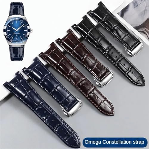 Bracelet de montre en cuir SERDAS pour Omega Constellation, interface concave luxe - 2