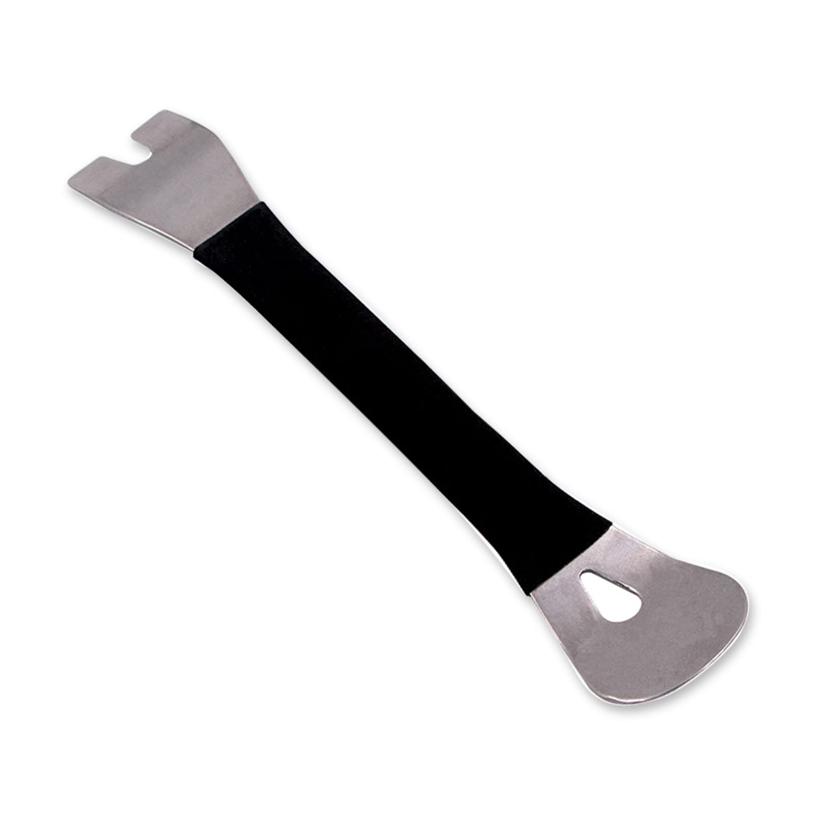 1 PC Auto Trim Removal Metal Tool for Car, 2mm U-Shaped Pry Bar, Door Panel Radio Audio Navigation Installer Car Panel Removal Tool, Upholstery Fastener with Anti-Slip Handle (Silver)