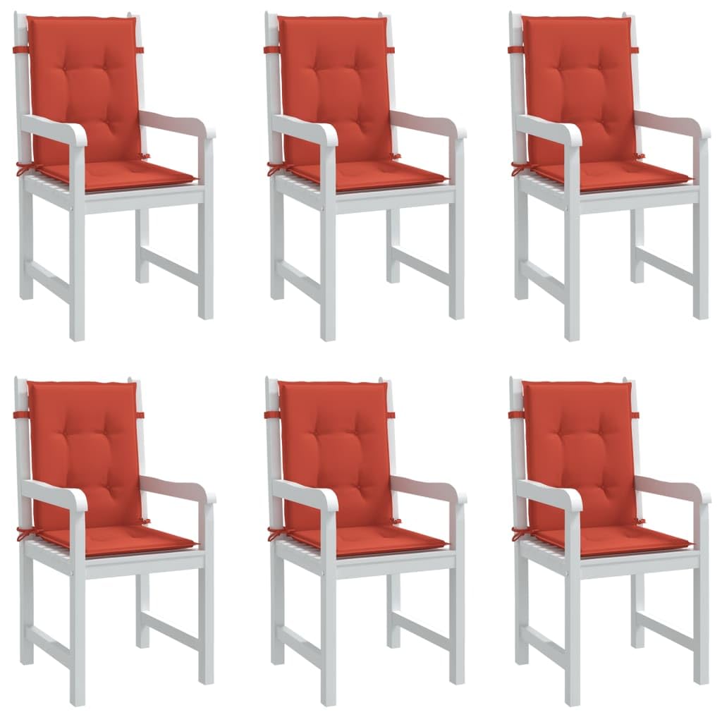 Coussin de chaise de jardin antidérapant rouge mélangé 100x50