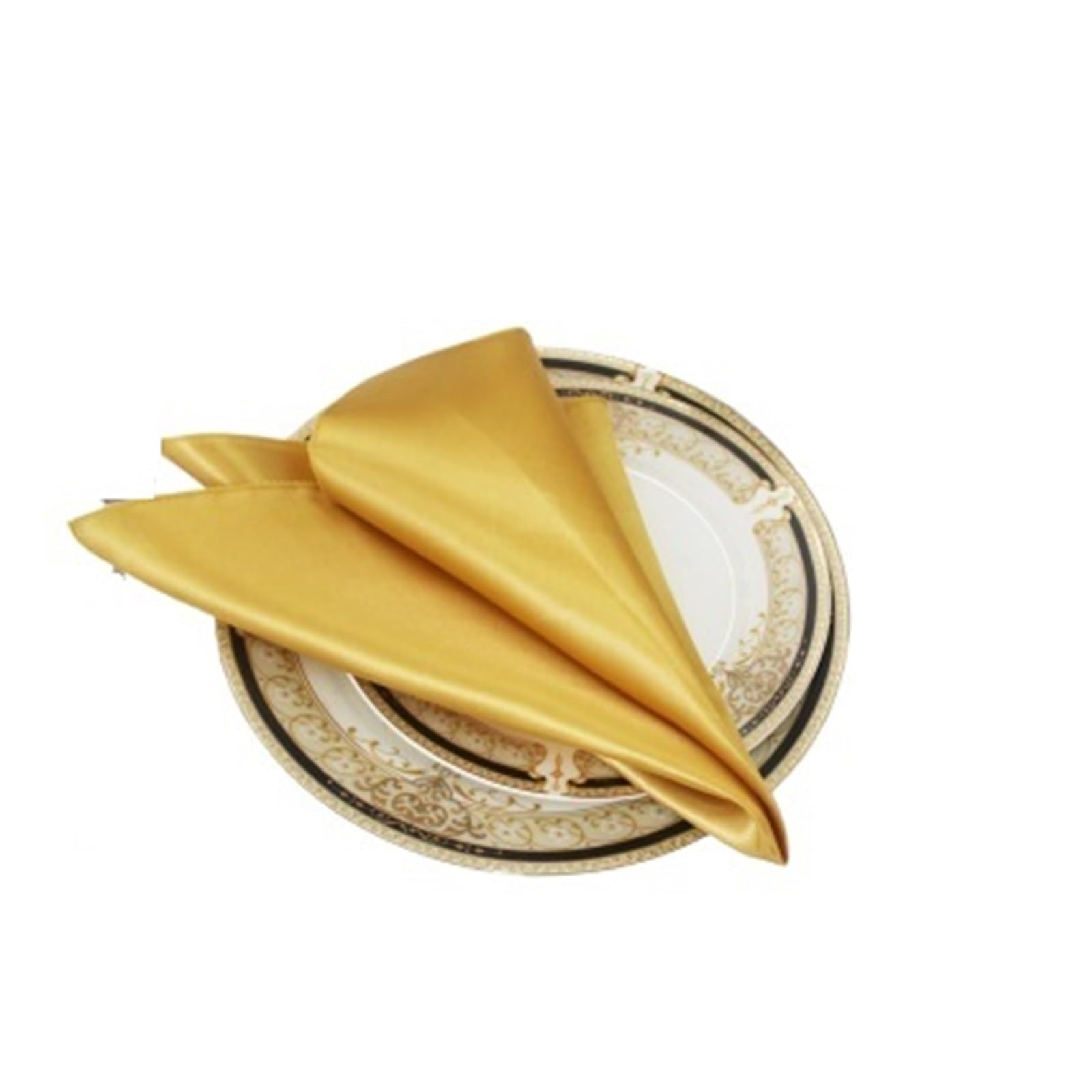 Satin Dinner Napkins Wedding 40cm*40cm Satin Table Napkin(Orange)