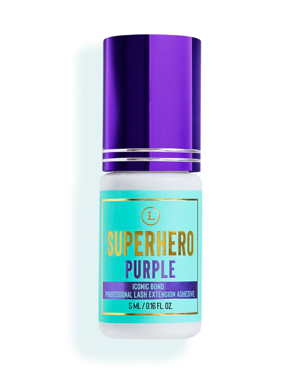 LBLA Superhero Purple Lash Adhesive - 8 Week Retention Lash Glue for Extensions - 0.5-1 Second Fast-Drying Clear Lash Glue Carbon Black-Free Eyelash Adhesive | Lashbox LA Professional Adhesive
