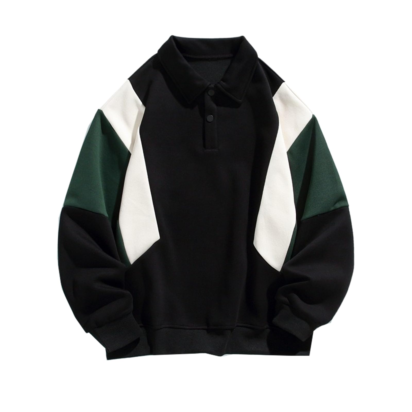 GUOYUXIAO Frühling und Herbst Herren-Revers-Langarmhemden im koreanischen Stil, Paar-Sweatshirts für Damen