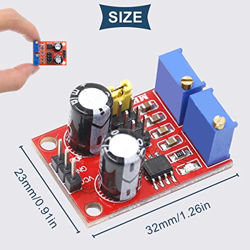 DAOKAI NE555 Pulsfrequenz Duty Cycle Einstellbare Modul Rechteckige Rechteckwelle Signalgenerator,Schrittmotor-Treiberplatinenmodul NE555 Impulsgenerator(5 Stück)