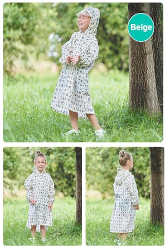 Toddler Kids Raincoat Boys Girls Rain Jacket Lightweight Rain Poncho Waterproof Outwear Rainwear2