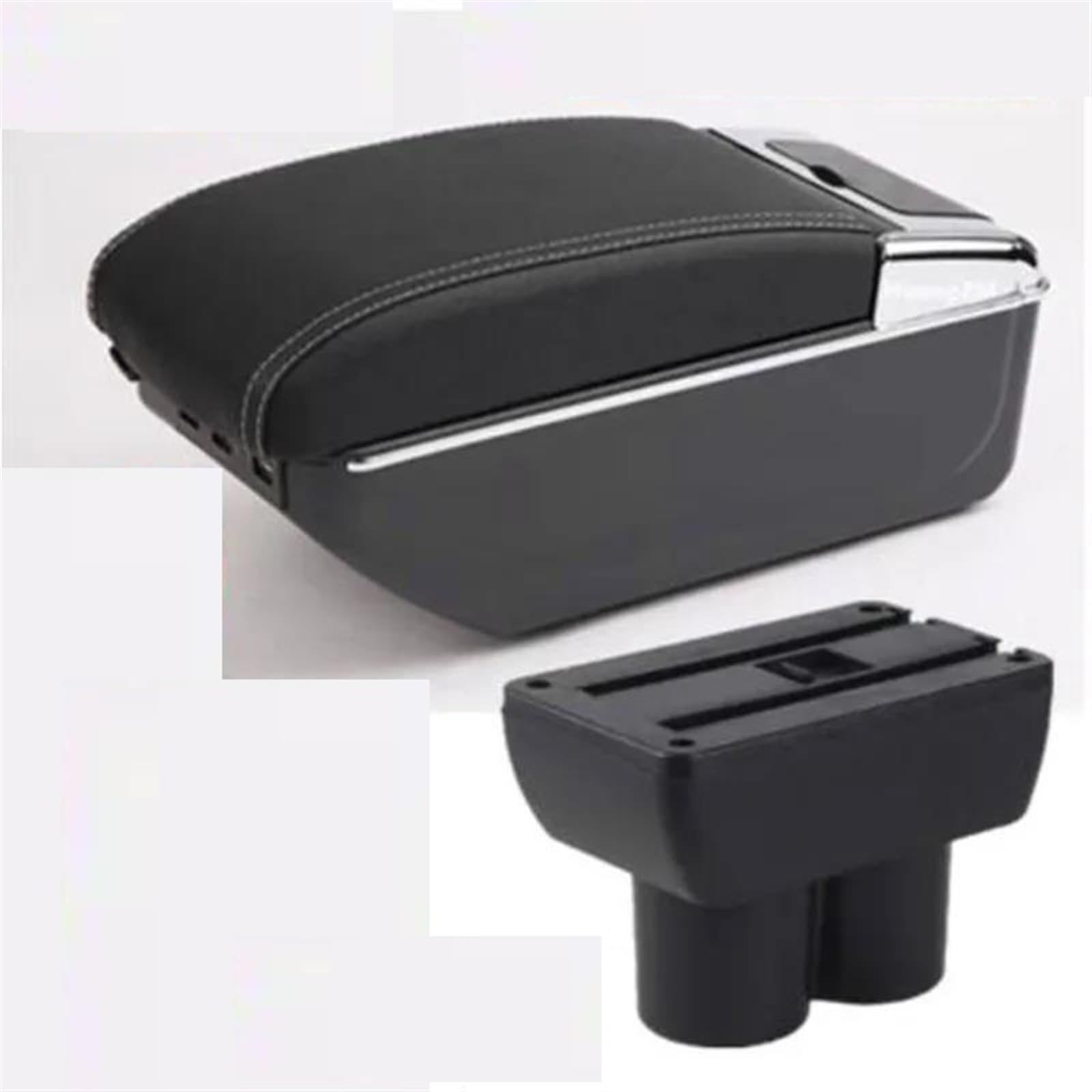 NOHEEU Car Armrest Special Storage Box Modification Parts For Jimny JB23 JB43 1998-2018(D3 white line 7USB)