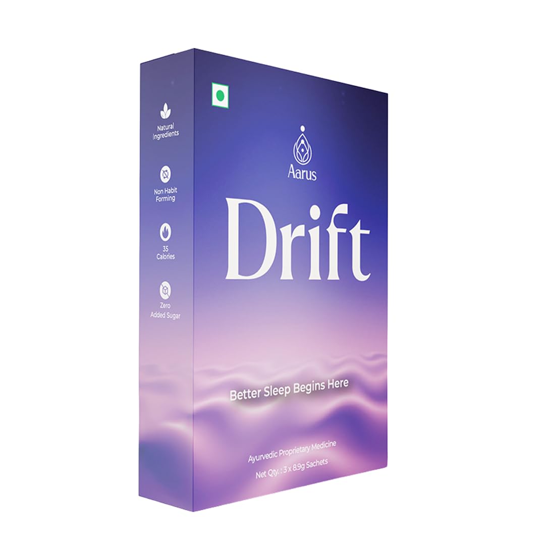 Aarus Drift Sleep Enhancing Cocoa Drink Mix | 3 Servings Trial Pack | Monocarton | Magnesium Bisglycinate | Glycine & Reishi Mushroom | Melatonin | Relaxation & Sleep Support | No Added Sugar | Vegan Sleep Aid Drink-image-48