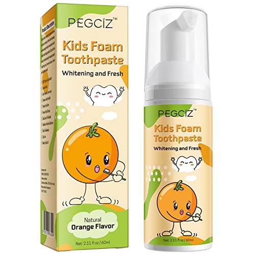 Dentifrice pour Enfants Mousse Dentifrice à Saveur de mandarino Blanchiment des Dents Nettoyage Buccal Dentifrice Anti-caries Goût Adapté aux Enfants 60ml Cover