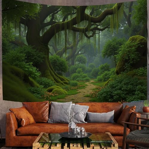 Tapiz de pared grande de paisaje natural MULERN de 150x130cm para renovar paredes vacías