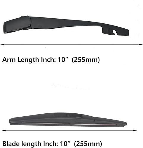 Miniatura 2 de DECARTON Juego de limpiaparabrisas trasero  Reemplazo para Honda HR-V 2016-2022 Conjunto de limpiaparabrisas trasero y limpiaparabrisas trasero