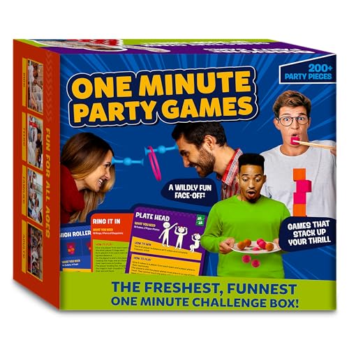 One Minute Party Games Fast-Paced Challenge Game for Kids Teens & Adults