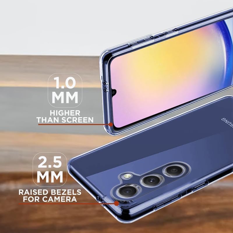 Image of Case Creation New Samsung A35 5G Premium Imported 0.3mm Crystal Clear Totu Silicone Transparent Flexible Soft Corner Protection with TPU Slim Back Case Color Cover for A35 5G
