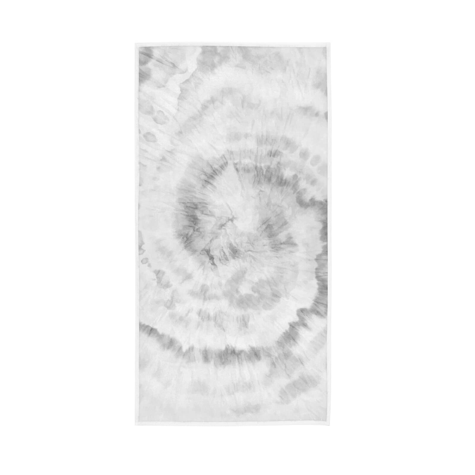LSRCPD Black White Tie Dye Swirl Psychedelic Gradient Spiral Dyed Circle Soft Hand Bath Towel 30" x 15" Thin Fast Drying Absorbent Soft Towels for Kitchen Gym Spa Hotel Beach