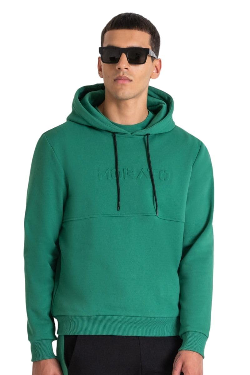 Antony Morato Green Relaxed Fit Fabric Hoodie, green