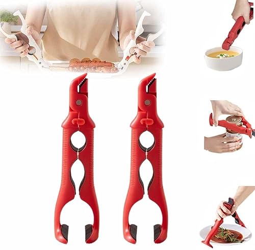 Pinza de placa caliente 3 en 1, clip multiángulo antiquemaduras y herramienta de agarre de placa caliente con cerradura para soporte acogedor de