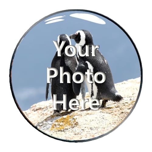 Photo Golf Ball Marker - Silver Regular Sized Ball Maker - Slightly Over 1'' Diameter Ball Marker Customized With Your Photo