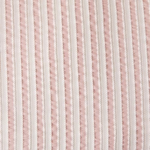 Image of Pink Striped Comforter Set Queen - 3 Pieces Bedding Comforter Set for All Season, Soft Lightweight Washed Microfiber, 1 Striped Comforter and 2 Pillowcases (Pink, Queen Size)