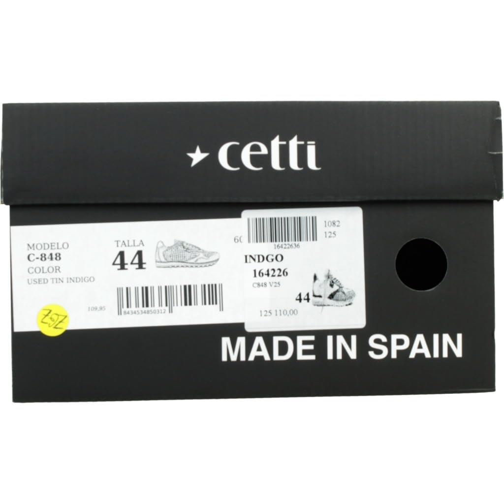 Cetti Confortable Y Elegante Baskets Homme 848 Cuir PERFORADA Indigo