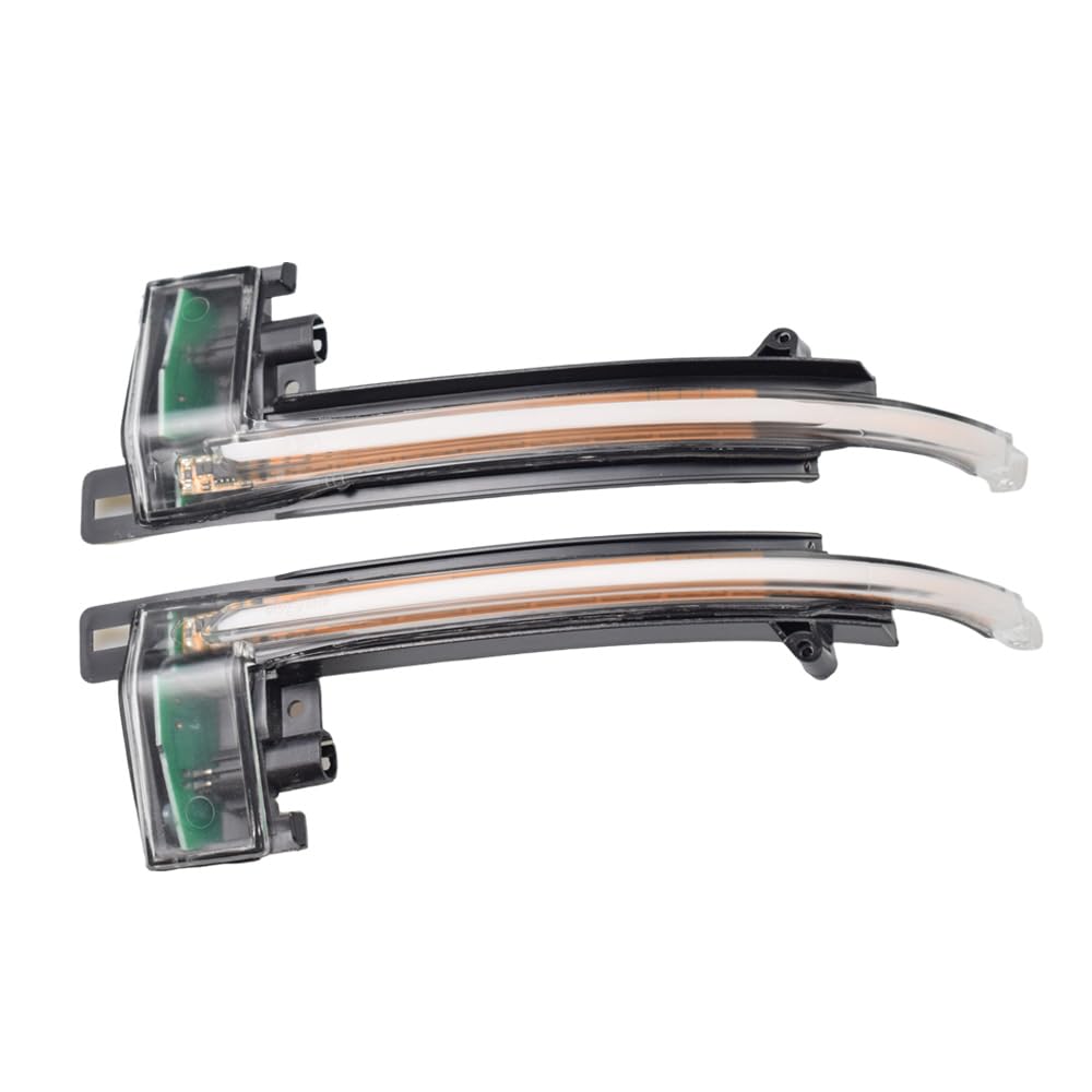 Kakulkomen LED Flashing Water Dynamic Turn Signal Light Side Mirror Blinker Sequential Lamp For Ad A3 8P A4 A5 B8 Q3 A6 C6 4F S6(Yellow-Crystal)