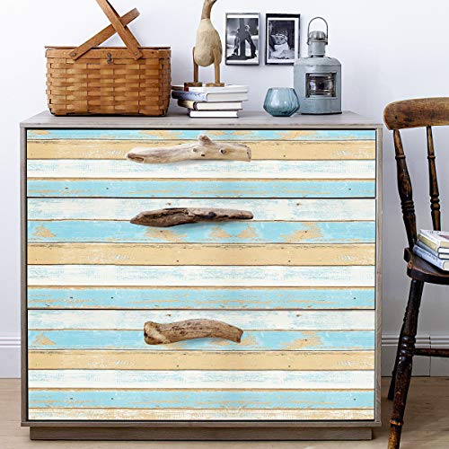 SUNBABY Peel and Stick Wallpaper Wood Wallpaper Self-Adhesive Removable Wallpaper Wall Decor for Home Refurbish Decoration (17.71’’ X 118.11’’) Three-Color Wood Grain Wall Paper