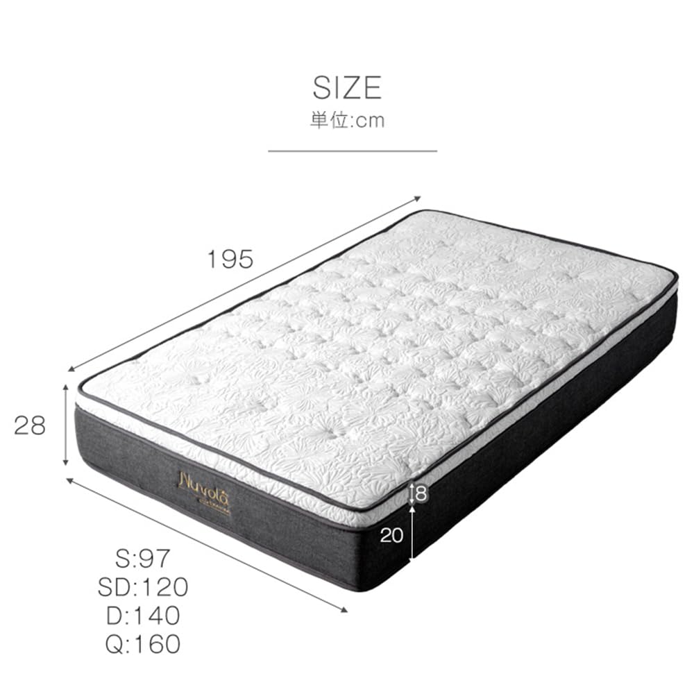 Amazon.co.jp: タンスのゲン マットレス シングル 極厚28cm 4層