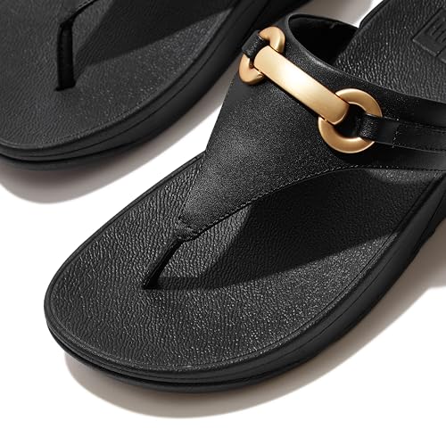 Image of FitFlop Lulu Chunky-Snaffle Leather Toe-Post Sandals