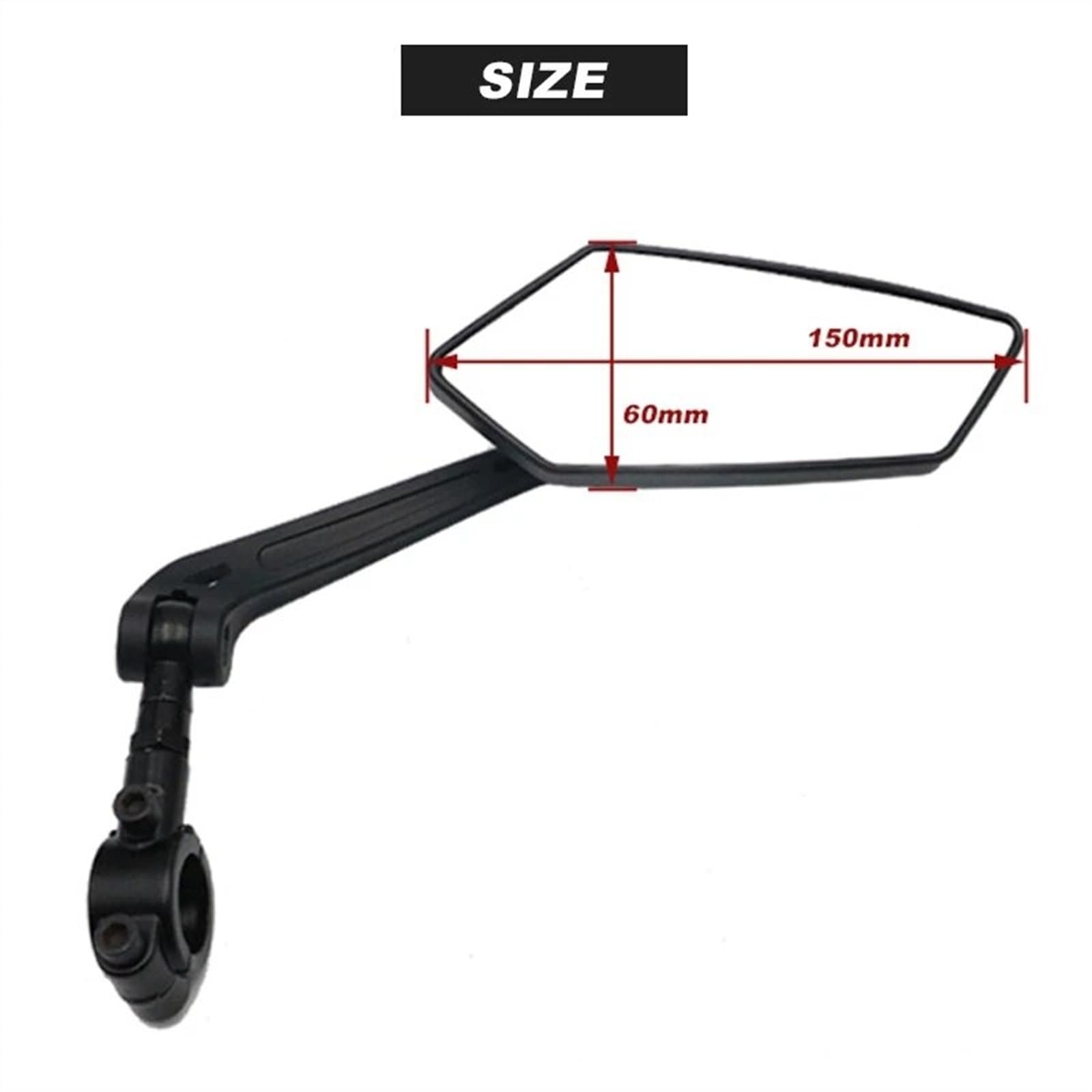 Rétroviseur Vélo Transparent Réflecteur Vue Arrière À Large Portée Guidon Réglable Miroir Gauche Droit Rétroviseurs Moto