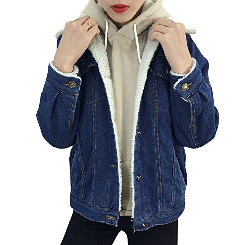chaqueta denim borrego mujer