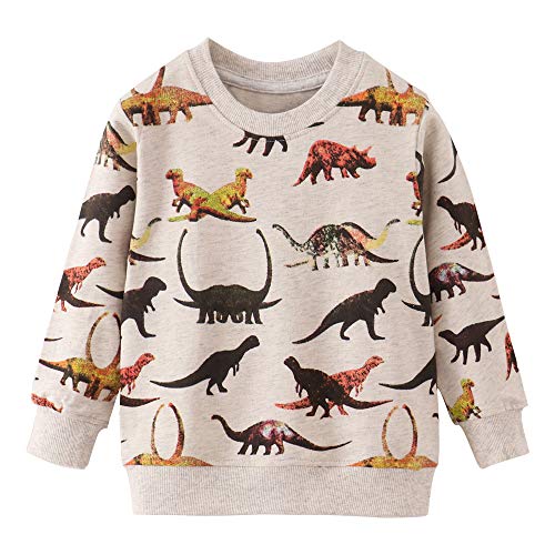 Image of Toddler Boys Crewneck Sweatshirt, Cotton Long-Sleeve Pullover Cartoon Print