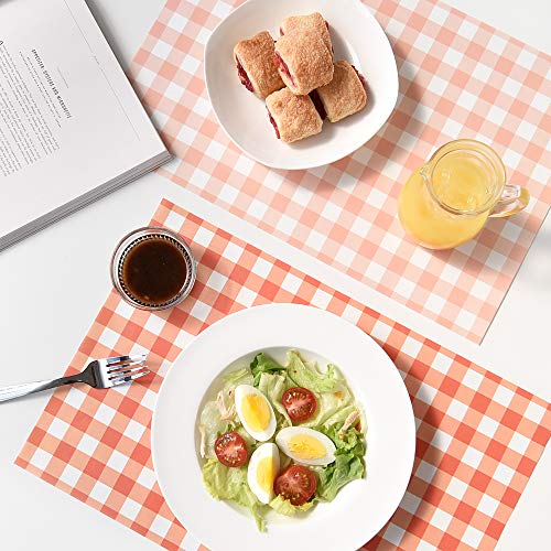 Monolike Placemats For Dining Table, Paper Tablemat Multi-Pack Check A Set - 12 Sheets Of 4 Types, 48 Of Total + Case #TOP4
