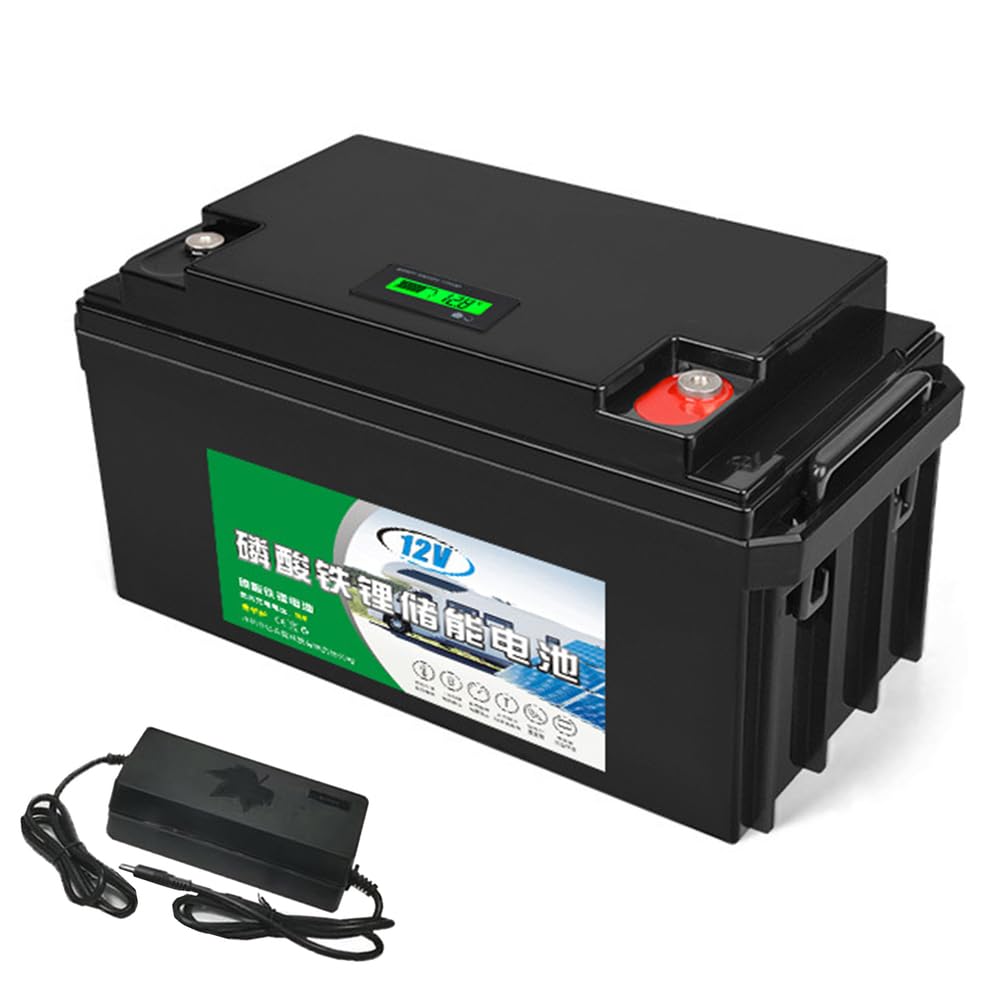 Batteria al Litio LiFePO4 a Ciclo Profondo da 12 V 66 Ah, Batteria Ricaricabile ad Alta capacità da 12 V per Camper, roulotte e sistemi di accumulo di energia Solare.