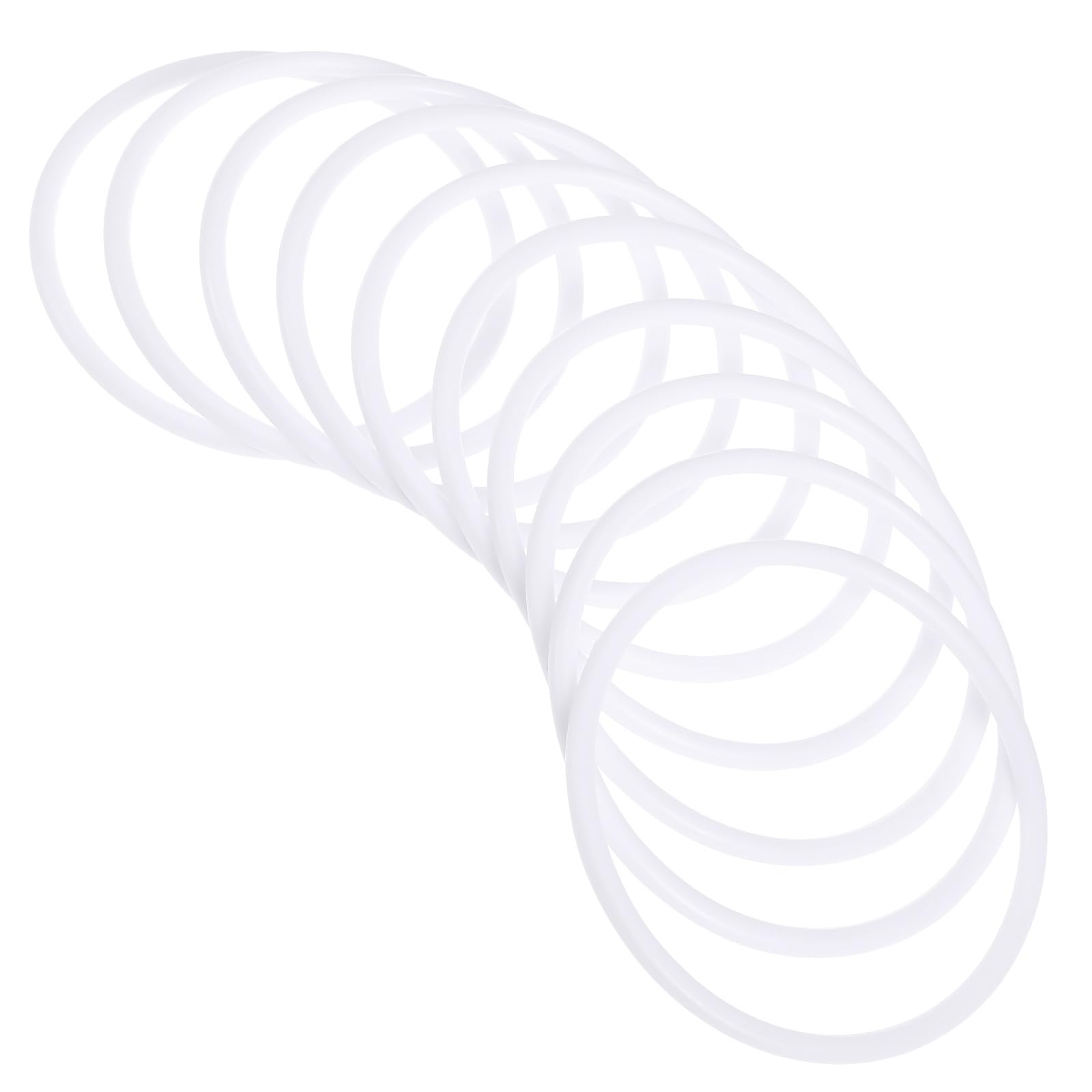 Healifty White Dreamcatcher Kit 4.33 Inch Plastic Dreamcatcher Rings 20 Pack Diy Material Accessories For Mandala Wall Hanging Home Decor Crafts