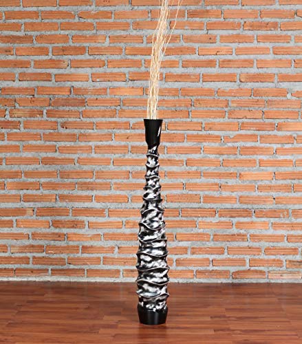 Image of Leewadee Large Floor Vase 26 inches Mango Wood for Pampas Grass, Dried Flowers