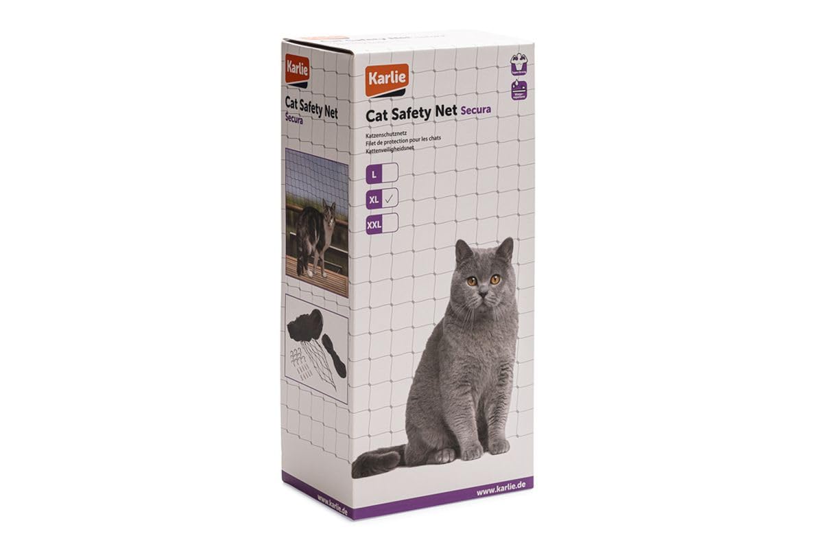 Karlie 15211 Red de Seguridad para Gatos, 3 x 4 M - 15 M, L, Negro