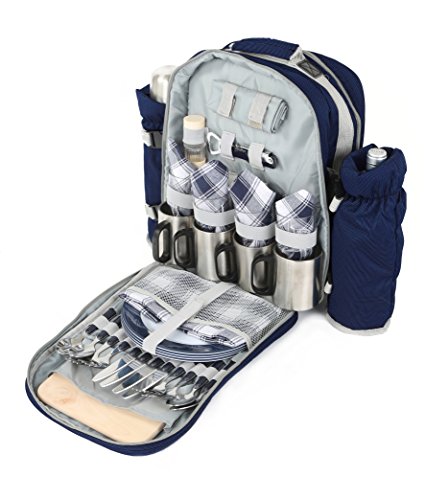 Preisvergleich Produktbild Greenfield Collection Edler Picknick-Rucksack für zwei Personen