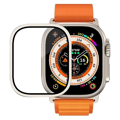 Image of Full Glue Tempered Glass for Apple Watch Ultra 2 / Apple Watch Ultra Edge to Edge Full Screen Coverage with Easy Installation Kit