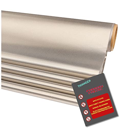 Faraday Fabric Copper Cloth 43"x118" for WiFi, EMP, RFID