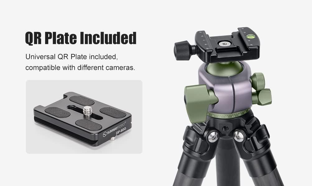 Sunwayfoto TH-40S 40mm Low Profile High Locking Strength Ball Head for Tripod Arca Compatible