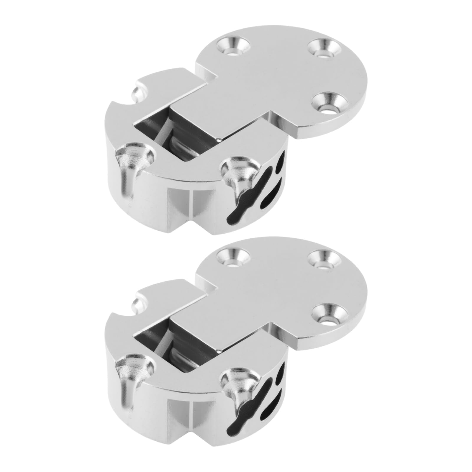 Briny River Zinc Alloy Half-Round Hinge 109278 For Desk Keyboard Drawer Tray Flap Table