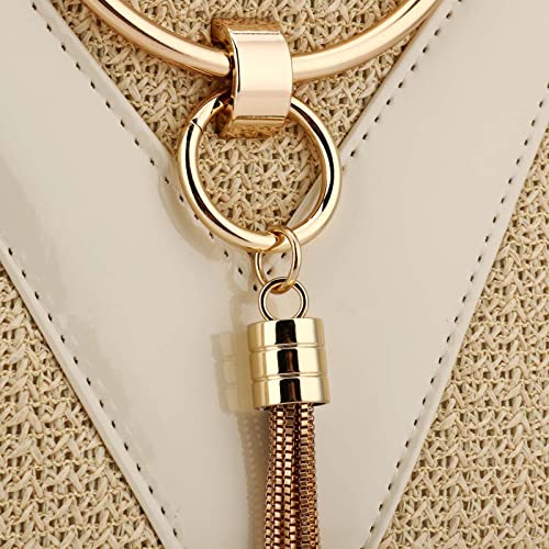 Women Straw Bag Crossbody Clutch Evening Clutch Purse Beach Shoulder Handbag (Yellow 02) #TOP6