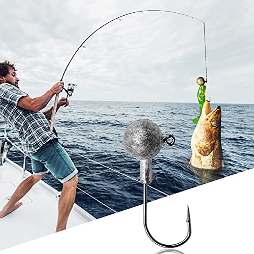 45-Stueck-jigkopf-Set-Angeln-Runden-Jighaken-Angelhaken-Gummifische-Angeln-Jighaken-mit-Round-Kopf-mit-verschieden-Groesse-2g-35g-5g-7g10g